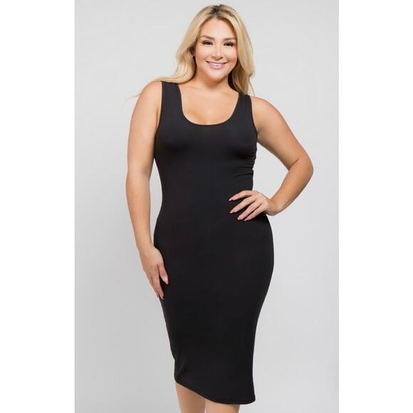 City Chic Dress Size 16 Black Bodycon Office Siren Dark Academia Preppy NWT - Picture 1 of 10